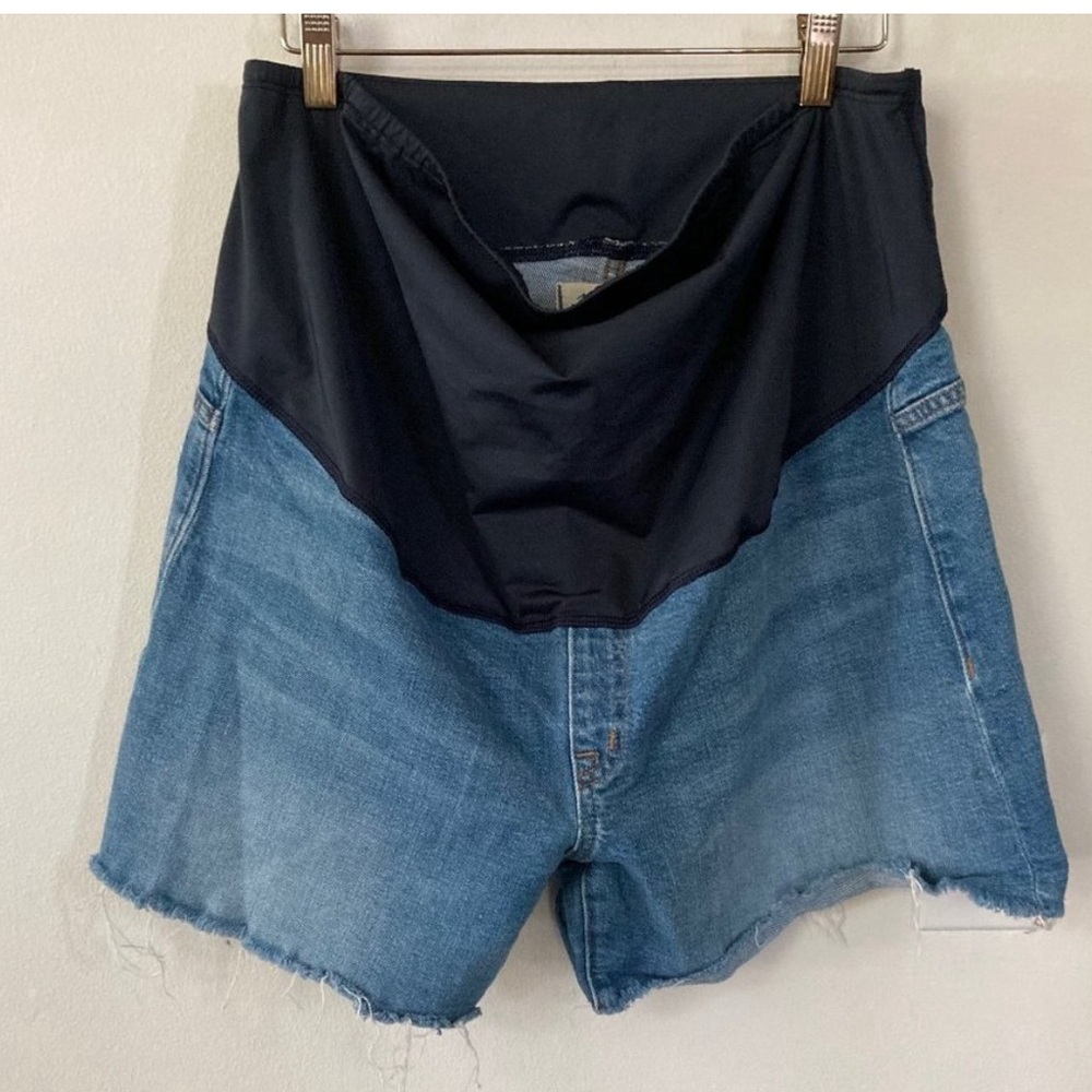 Madewell Maternity Over-the-Belly Denim Shorts in Lavista Wash